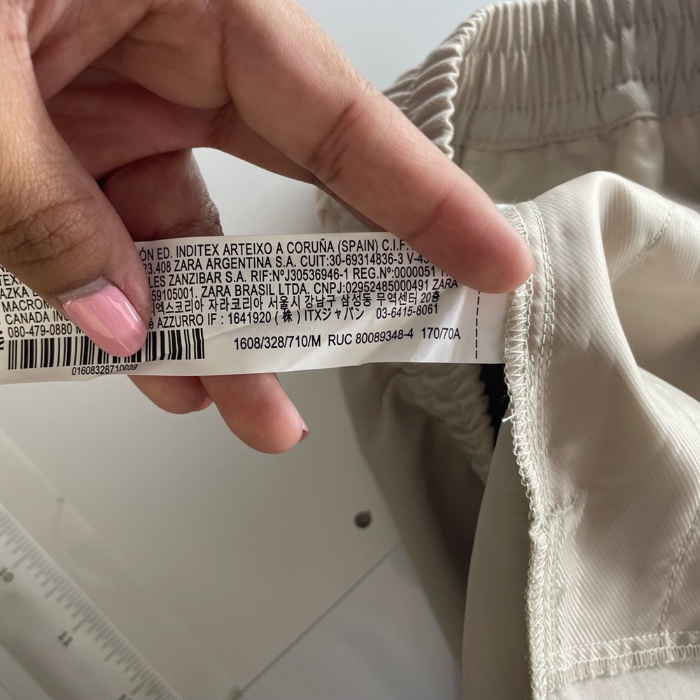 ZARA Cropped Drawstring Trousers - Picture 5 of 6